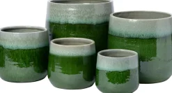 Intratuin bloempot Goro groen D 16 H 14 cm