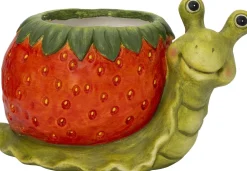 Intratuin bloempot groen / rood 34,5 x 20 x 21 cm
