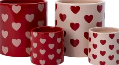 Intratuin bloempot Hartjes roze D 14 H 14 cm
