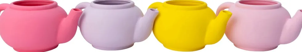 Intratuin bloempot Jody theepot roze 26 x 19 x 12 cm