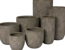 Intratuin bloempot Joris grijs D 24 H 48,5 cm
