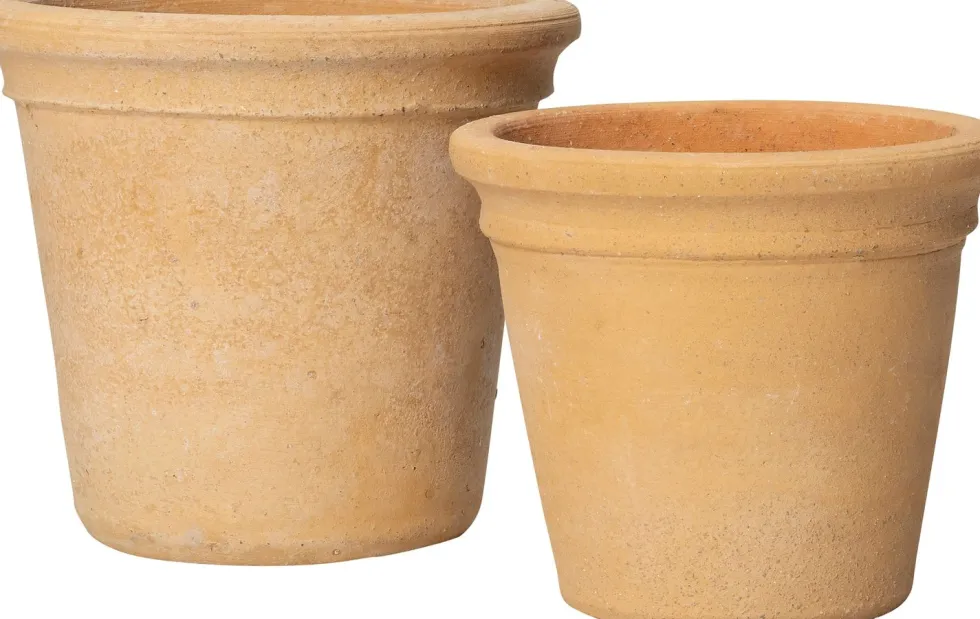 Intratuin bloempot Levi beige D 12 H 12 cm