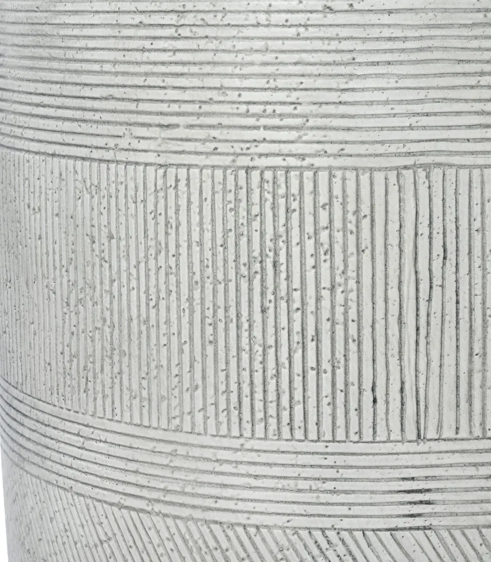 Intratuin bloempot Lijnen wit D 23,5 H 47,5 cm