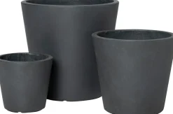 Intratuin bloempot Liv donkergrijs D 27 H 24 cm