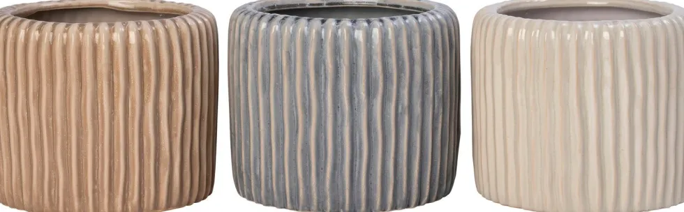 Intratuin bloempot Louva crème D 14 H 12 cm