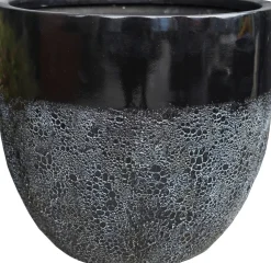 Intratuin bloempot Mosie zwart D 25 H 23 cm