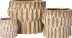 Intratuin bloempot Nisa beige D 17,7 H 13,8 cm