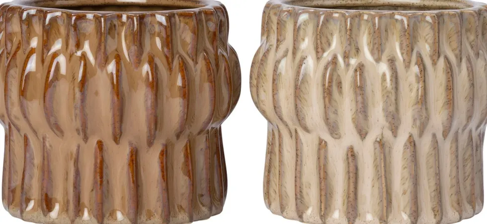 Intratuin bloempot Nisa beige D 17,7 H 13,8 cm