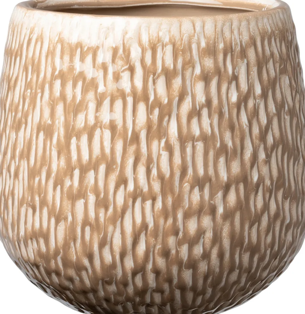 Intratuin bloempot Norea taupe D 9,5 H 8,5 cm
