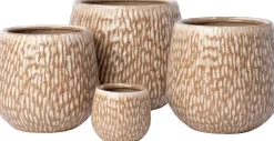 Intratuin bloempot Norea taupe D 9,5 H 8,5 cm