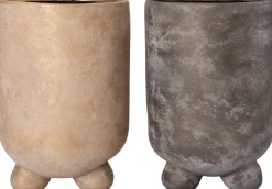 Intratuin bloempot op poten Arris goud D 19,5 H 28 cm