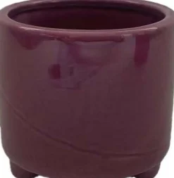 Intratuin bloempot op poten Eloi paars D 17 H 16,5 cm