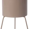 Intratuin bloempot op poten Ilan grijs D 18 H 29 cm