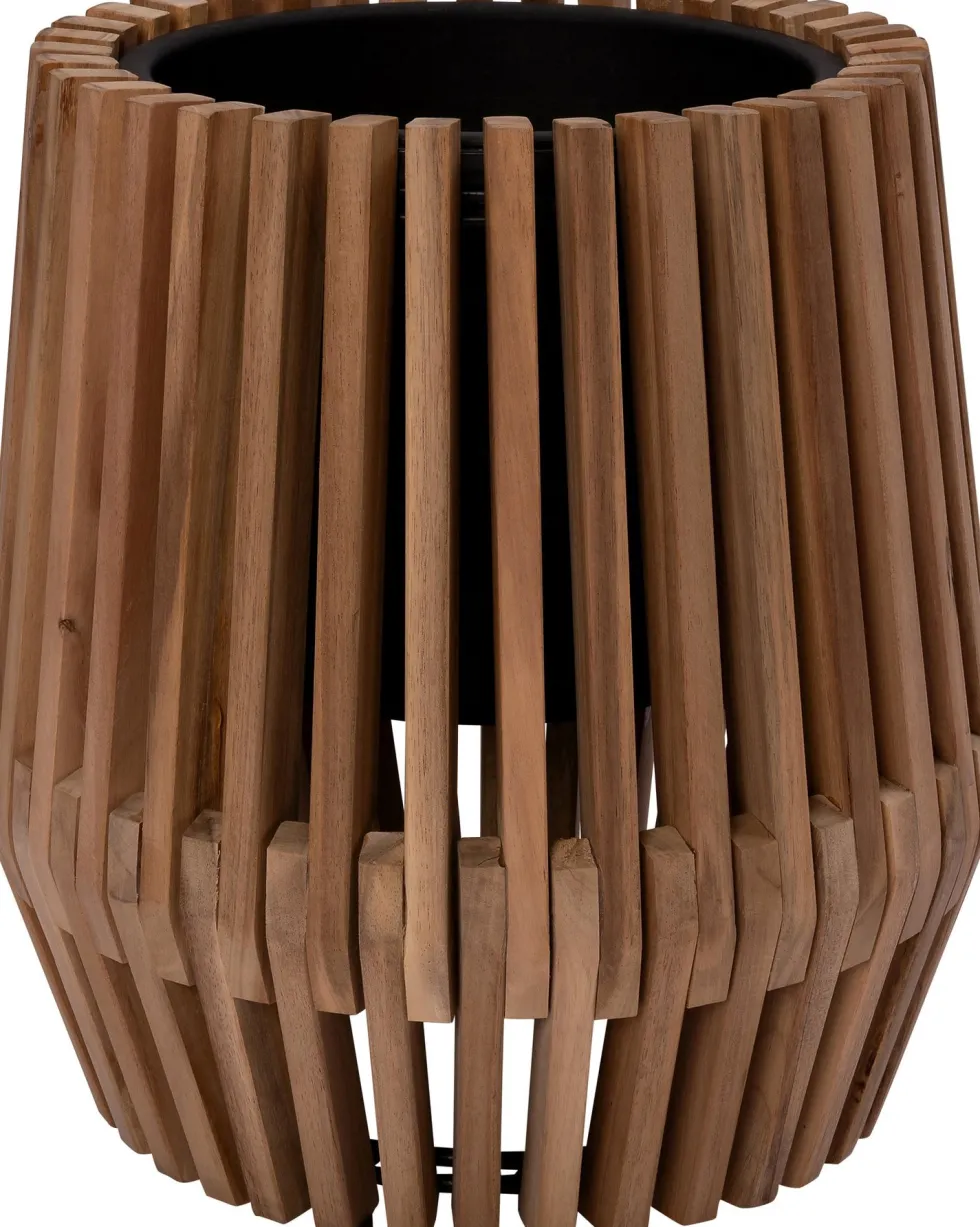 Intratuin bloempot op poten Latten naturel D 39 H 40 cm
