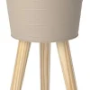 Intratuin bloempot op poten Sami beige D 24,5 H 43,3 cm