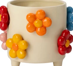 Intratuin bloempot op poten Teddie beige D 10,5 H 11 cm