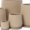 Intratuin bloempot op schotel Adel beige D 18 H 18 cm
