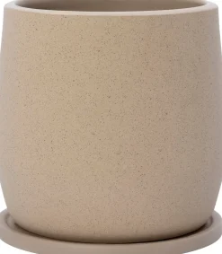Intratuin bloempot op schotel Adel beige D 18 H 18 cm