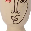 Intratuin bloempot op voet Benjamin beige D 13,1 H 19 cm