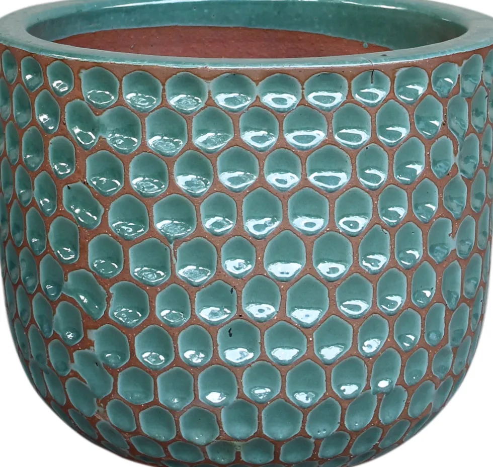 Intratuin bloempot Ruby turqouise D 21 H 19 cm