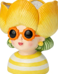 Intratuin bloempot Sunny Shades geel 18 x 15 x 22 cm