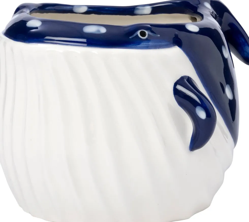 Intratuin bloempot Tim walvis blauw 16,6 x 15,6 x 11 cm