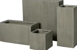 Intratuin bloempot Tino grijs 80 x 30 x 80 cm