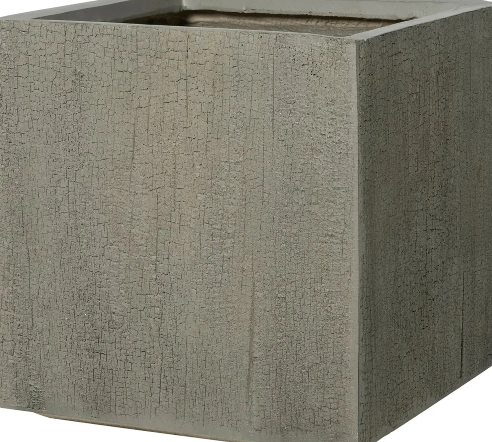 Intratuin bloempot Tino grijs 25 x 25 x 25 cm