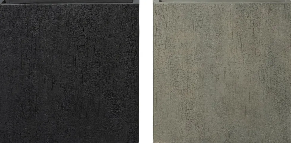 Intratuin bloempot Tino zwart 80 x 30 x 80 cm