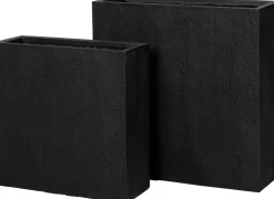 Intratuin bloempot Tino zwart 80 x 30 x 80 cm