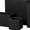 Intratuin bloempot Tino zwart 65 x 22 x 65 cm