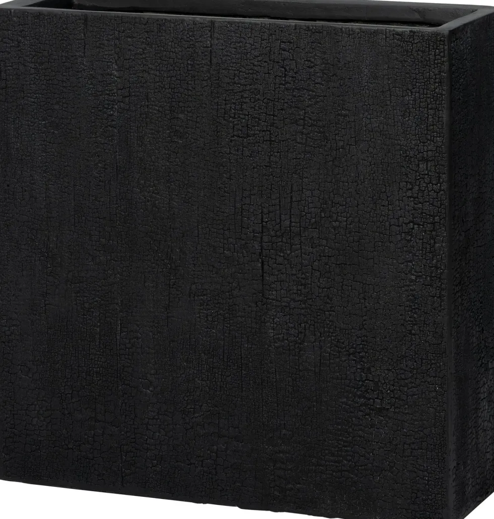Intratuin bloempot Tino zwart 65 x 22 x 65 cm