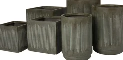 Intratuin bloempot Tube bruin 37,5 x 37,5 x 36 cm