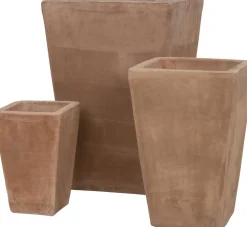 Intratuin bloempot Usain bruin 25 x 25 x 39 cm