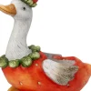 Intratuin bloempot wit / rood 23,5 x 14 x 27,5 cm