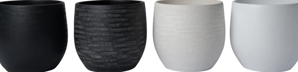 Intratuin bloempot Xanna antraciet D 27 H 25 cm