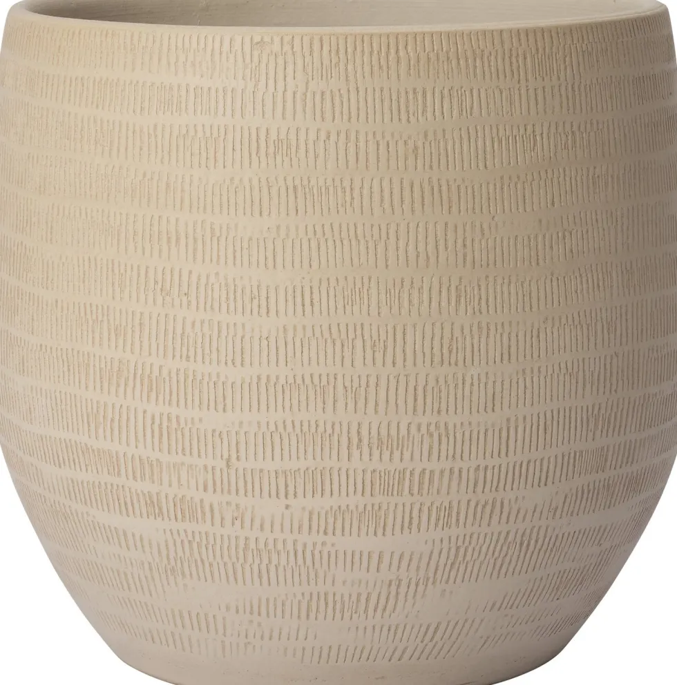 Intratuin bloempot Xanna beige D 27 H 25 cm