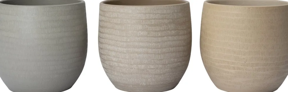Intratuin bloempot Xanna beige D 27 H 25 cm