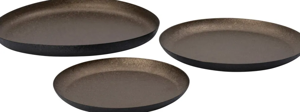 Intratuin decoratiebord Bony bruin / goud D 25 H 2 cm