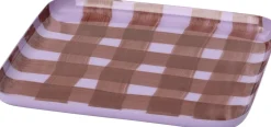 Intratuin decoratiebord Deem roze / bruin 18,5 x 18,5 x 1 cm