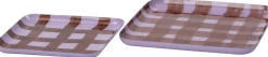 Intratuin decoratiebord Deem roze / bruin 18,5 x 18,5 x 1 cm