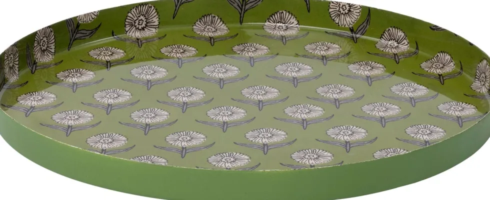 Intratuin decoratiebord Femia groen D 25 H 2 cm