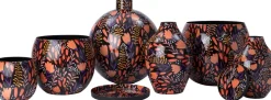 Intratuin decoratiebord Femia zwart / oranje D 30 H 2 cm