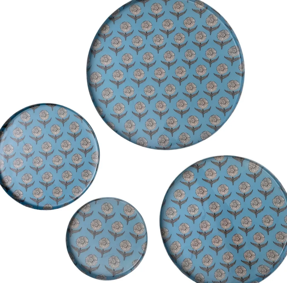 Intratuin decoratiebord Femia blauw D 20 H 2 cm