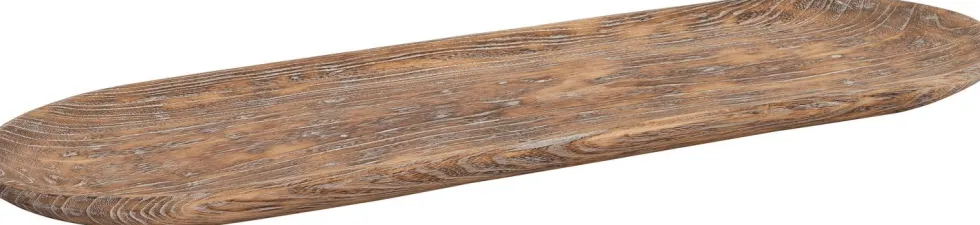 Intratuin decoratiebord ovaal naturel 91 x 30 x 4