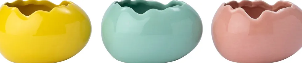 Intratuin decoratieschaal Ega ei blauw 11,4 x 8,5 x 6,2 cm