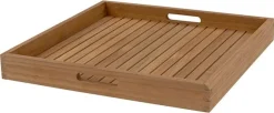 Intratuin dienblad Alecia naturel teak 50 x 50 x 6 cm