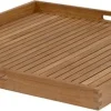 Intratuin dienblad Alecia naturel teak 70 x 70 x 6 cm