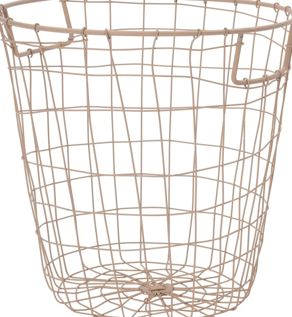 Intratuin draadmand Bassie beige D 20 H 23 cm