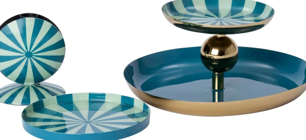 Intratuin etagère Siro blauw D 25,5 H 10 cm